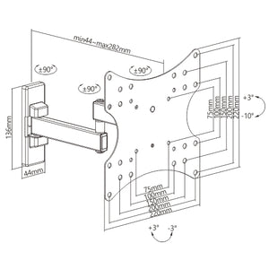 Super Economy Full-motion TV Wall Mount | TVB-101