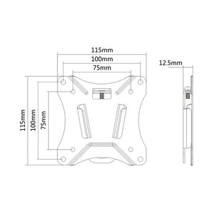 Compact Slim Fixed TV Wall Mount | TVB-12