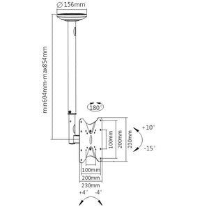 Telescopic LCD Ceiling Mount | TVB-96